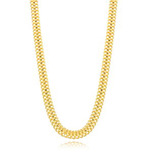 Choker Elo Grumet Lisa Banhado A Ouro 35Cm