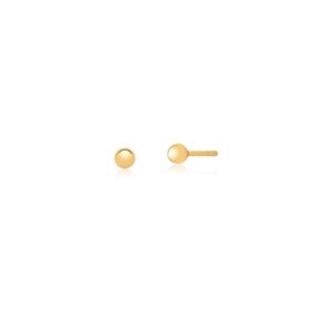 Brinco PP Bolinha Esfera Liso Banhado A Ouro