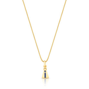 Corrente Mini Nossa Senhora Ap. Em Zircônia Banhado A Ouro 45Cm