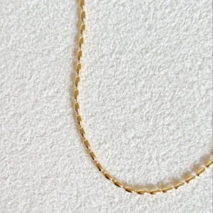 Choker Gomos Liso Banhado A Ouro 35Cm