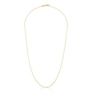 Corrente Bolinha E Palitinho Fino Lisa Banhado A Ouro 45Cm