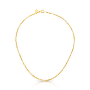 Choker Fita Laminada Texturizada Lisa Banhado A Ouro 35Cm