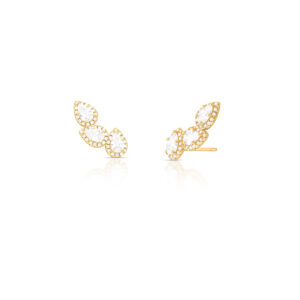 Brinco Ear Cuff Três Gotas Banhado A Ouro