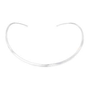 Aro Gargantilha 3Mm Liso Banhado A Ródio